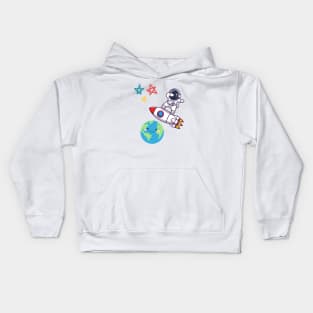 explore the the space Kids Hoodie